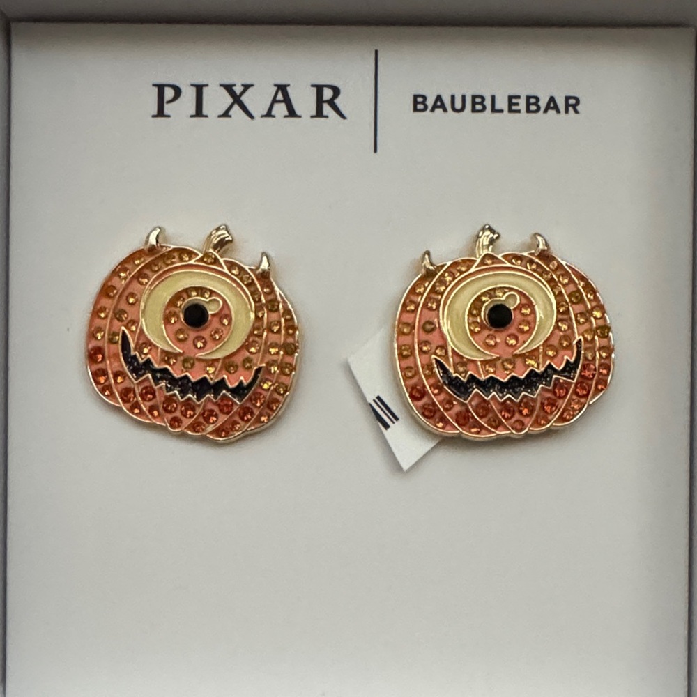 BaubleBar Pumpkin Earrings - Gold and Orange